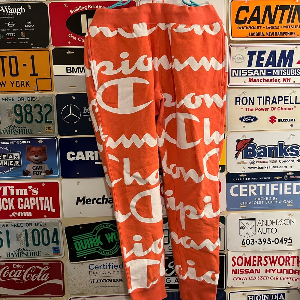 Champion Reverse-Weave Logo Allover Joggers- XL